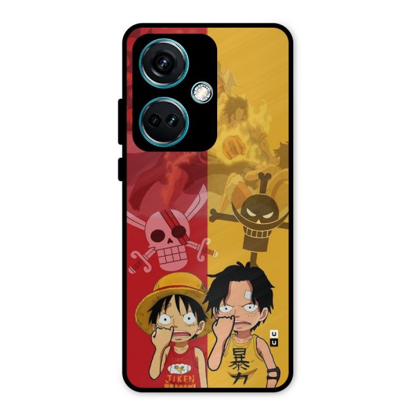 Luffy And Ace Metal Back Case for OnePlus Nord CE 3 5G